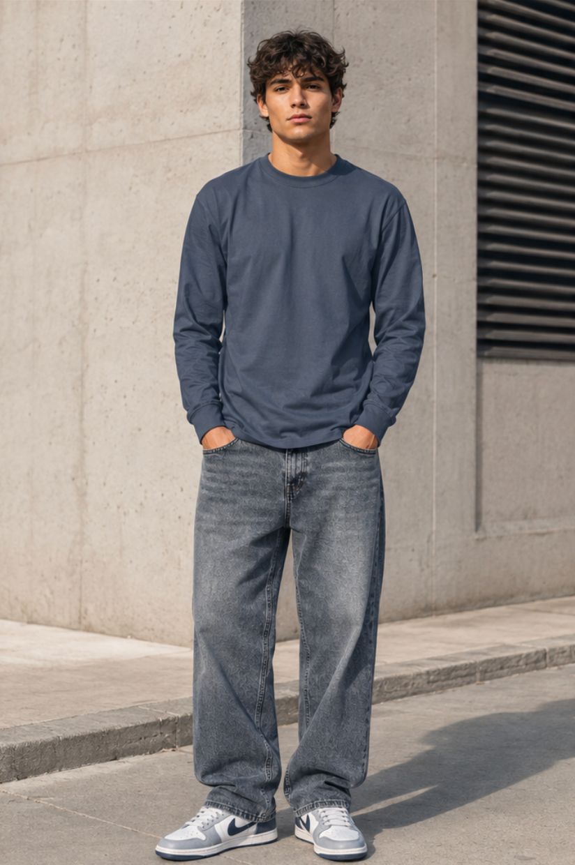 Men's heavyweight long sleeve t-shirt