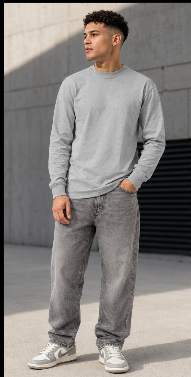 Men's heavyweight long sleeve t-shirt