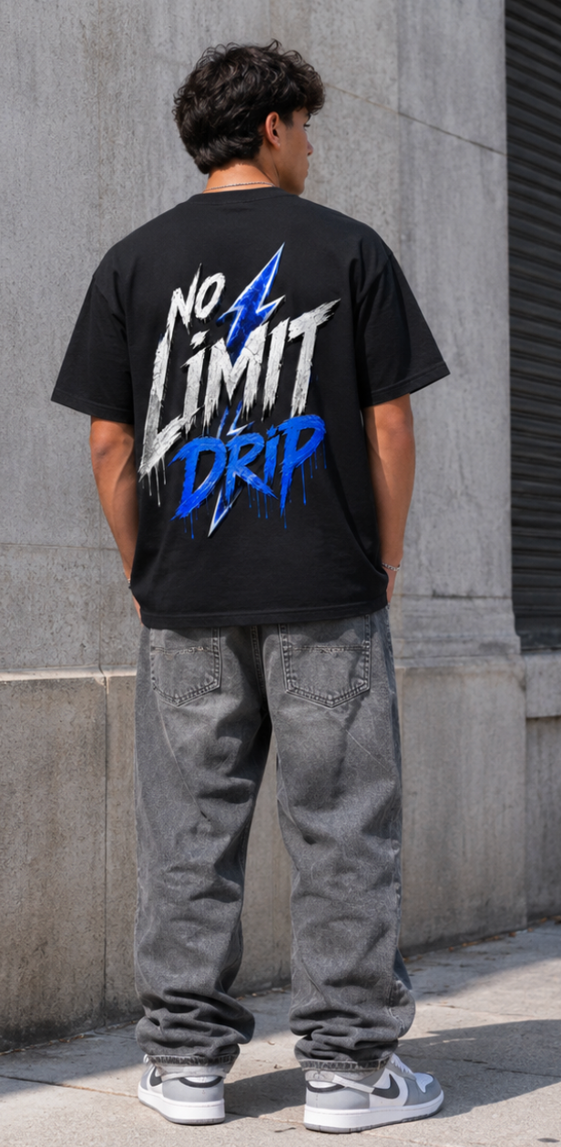 Unisex Oversized Heavyweight Graphic Tee – Premium Cotton Streetwear |No Limit Drip